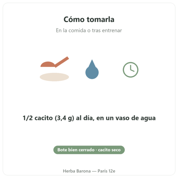 Creatina Creapure® Nutripure en polvo 1 kg modo de empleo Paris Herba Barona