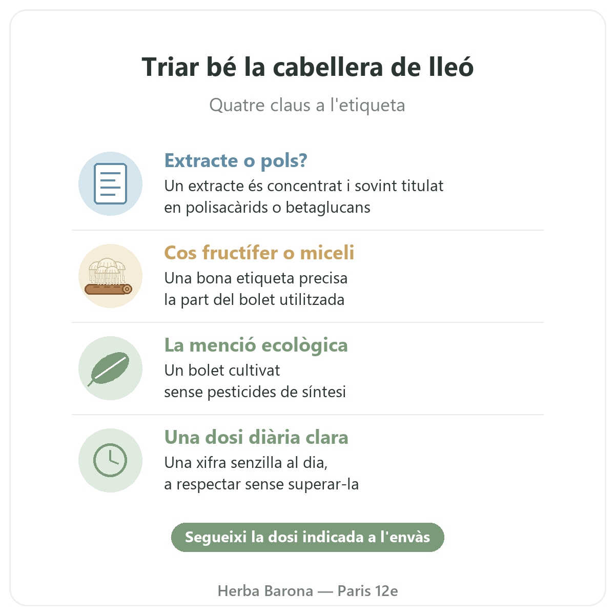 Cabellera de lleó París: triar bé, Herba Barona París 12