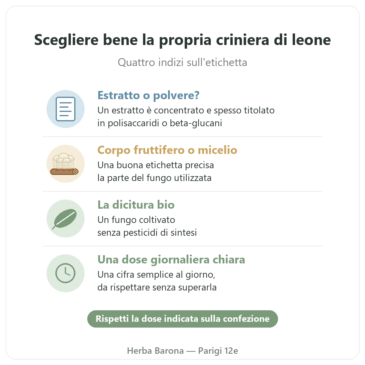 Criniera di leone Parigi: scegliere bene, Herba Barona Parigi 12°