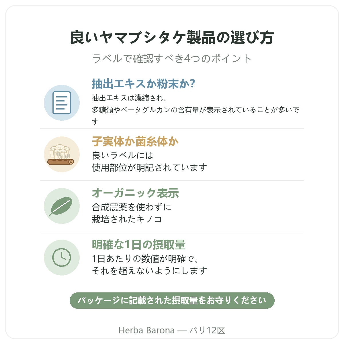 パリのヤマブシタケ:選び方、Herba Barona パリ12区