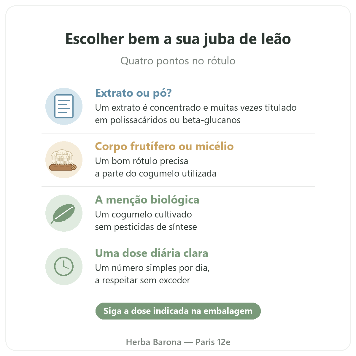 Juba de leão Paris: escolher bem, Herba Barona Paris 12