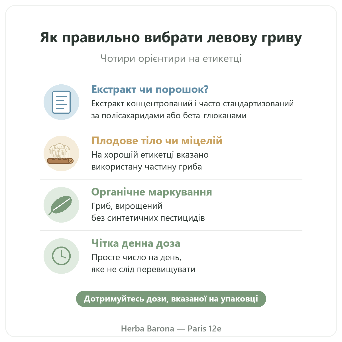 Левова грива Париж: як вибрати, Herba Barona Париж 12