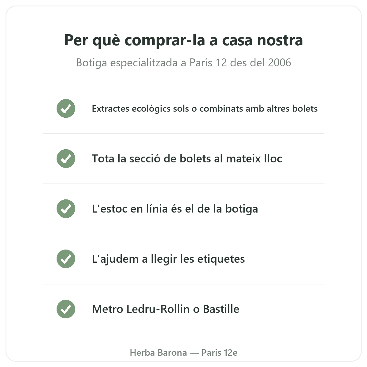 Cabellera de lleó París: per què comprar a Herba Barona París 12