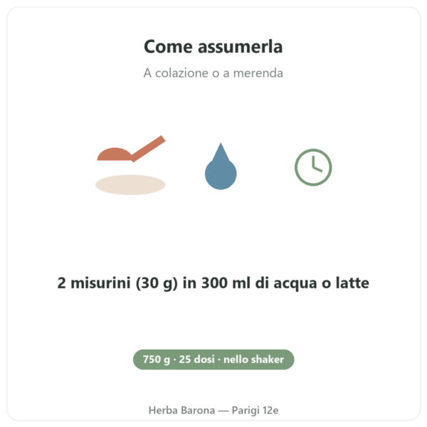 Daily Protein Cioccolato Nutripure 750 g modalità d'uso Paris Herba Barona