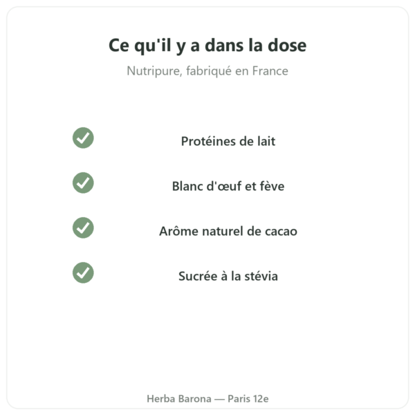 Daily Protein Chocolat Nutripure 750 g qualité Paris Herba Barona