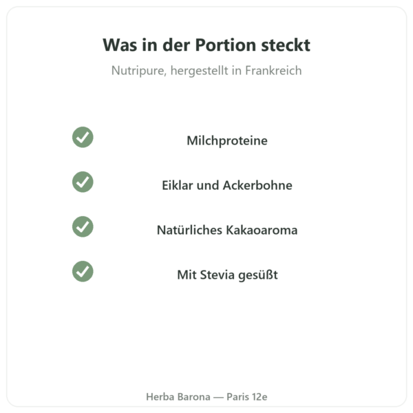 Daily Protein Schokolade Nutripure 750 g Qualität Paris Herba Barona
