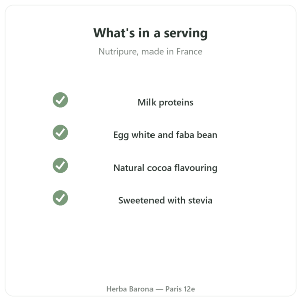 Daily Protein Chocolate Nutripure 750 g quality Paris Herba Barona