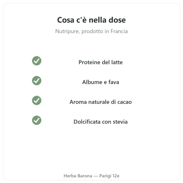 Daily Protein Cioccolato Nutripure 750 g qualità Paris Herba Barona