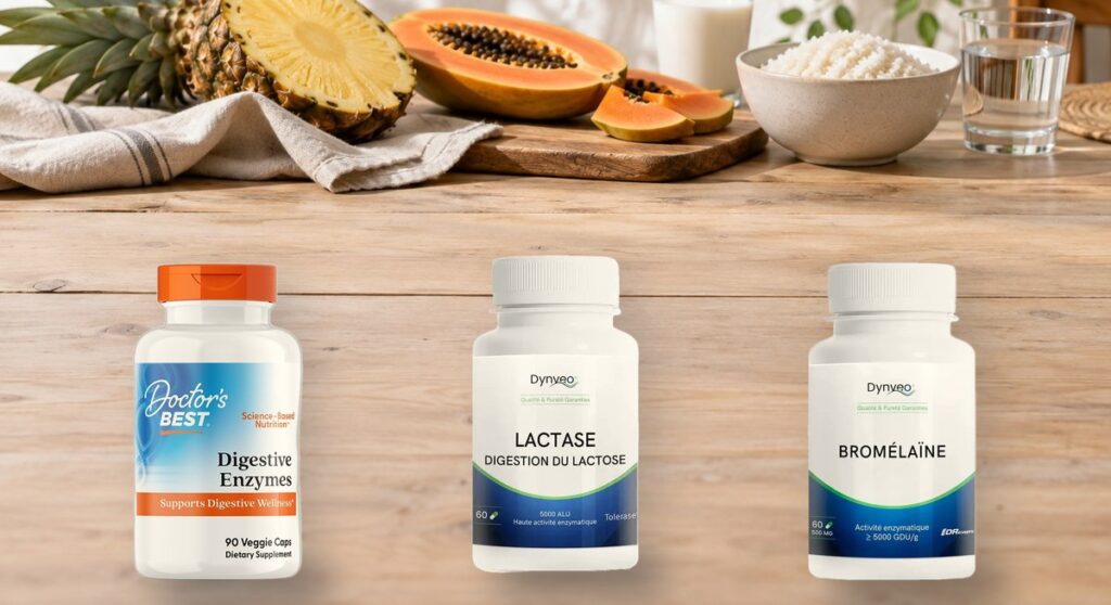 Digestive Enzymes Doctor's Best, Lactase 5000 ALU et Bromélaïne 5000 GDU Dynveo, Herba Barona Paris 12e