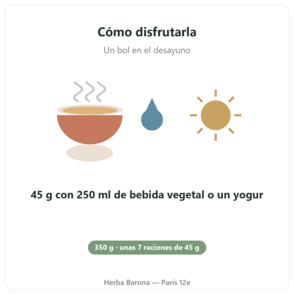 Pure Granola Plátano Anacardo ecológica Nutripure 350 g modo de empleo Paris Herba Barona