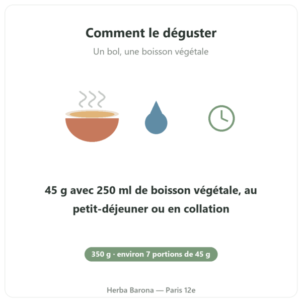 Pure Granola chocolat bio Nutripure 350 g mode d'emploi Paris Herba Barona