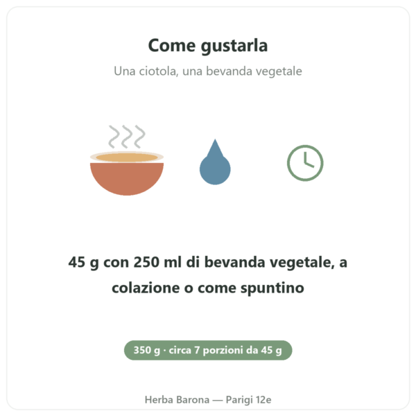 Pure Granola cioccolato biologica Nutripure 350 g come gustarla Paris Herba Barona