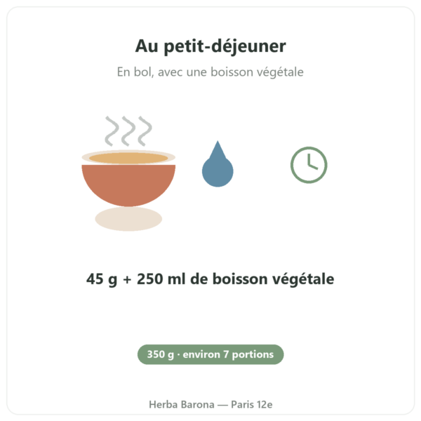 Pure Granola Multigraines bio Nutripure 350 g mode d'emploi Paris Herba Barona