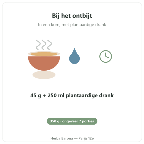 Pure Granola Meergranen bio Nutripure 350 g gebruik Paris Herba Barona