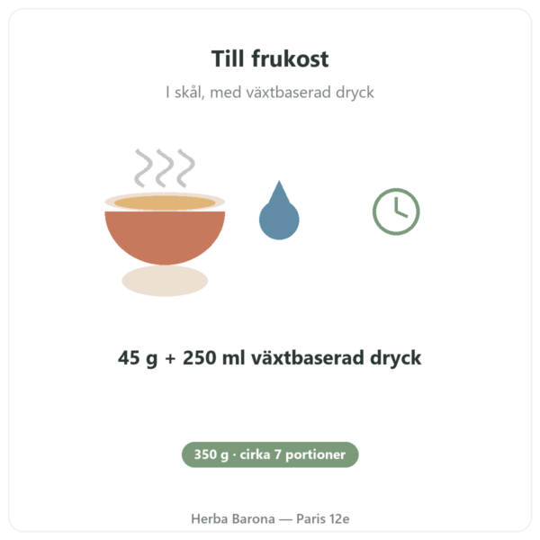 Pure Granola Flerkorn ekologisk Nutripure 350 g bruksanvisning Paris Herba Barona
