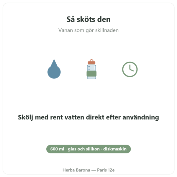Greenwhey GreenShaker 2.0 proteinshaker i glas 600 ml användning Paris Herba Barona