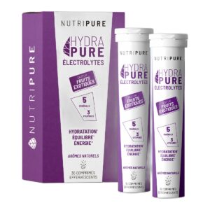 Hydrapure électrolytes fruits exotiques Nutripure 5 minéraux 3 vitamines 30 comprimés effervescents Paris Herba Barona