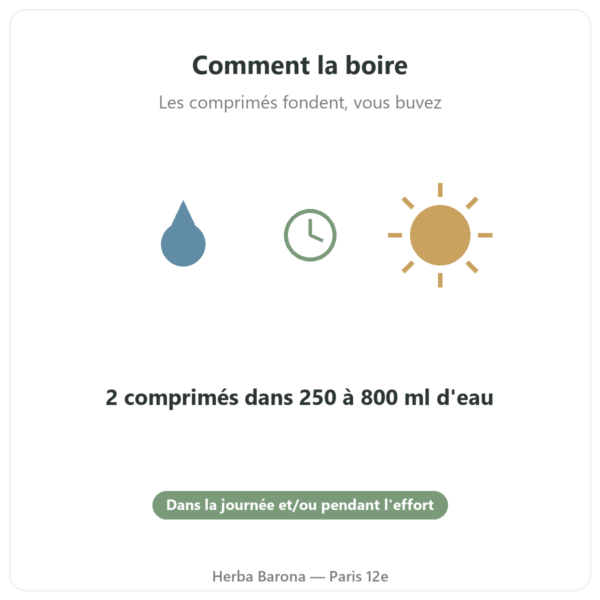 Hydrapure électrolytes fruits exotiques Nutripure mode d'emploi Paris Herba Barona