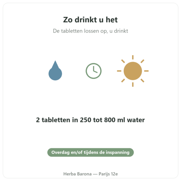 Hydrapure elektrolyten Nutripure – exotische vruchten – 30 bruistabletten gebruik Paris Herba Barona