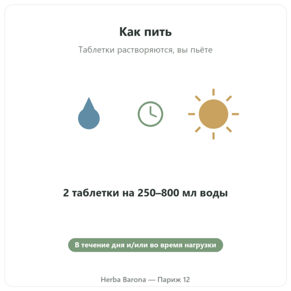 Hydrapure Nutripure, электролиты, вкус экзотических фруктов, 30 таблеток способ применения Paris Herba Barona