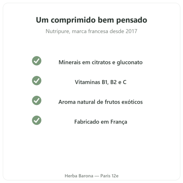 Hydrapure eletrólitos Nutripure – frutos exóticos – 30 comprimidos qualidade Paris Herba Barona