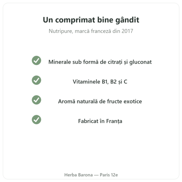 Hydrapure electroliți Nutripure – fructe exotice – 30 de comprimate efervescente calitate Paris Herba Barona