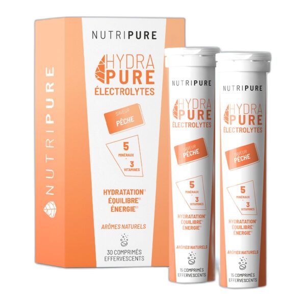 Hydrapure électrolytes pêche Nutripure 30 comprimés effervescents Paris Herba Barona
