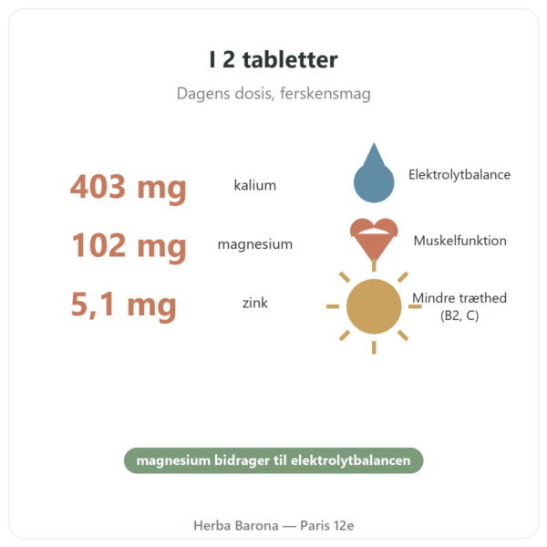 Hydrapure elektrolytter Nutripure – fersken – 30 brusetabletter fordele og nøgletal Paris Herba Barona