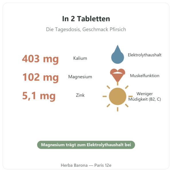 Hydrapure Elektrolyte Nutripure – Pfirsich – 30 Brausetabletten Vorteile und Kennzahlen Paris Herba Barona
