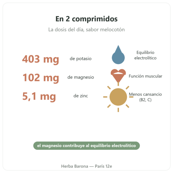 Hydrapure electrolitos Nutripure – melocotón – 30 comprimidos beneficios y cifras clave Paris Herba Barona