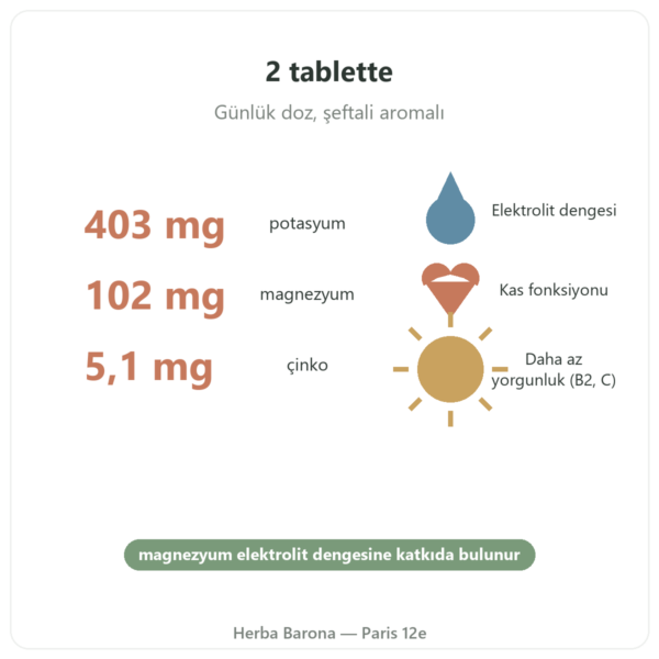 Hydrapure Elektrolit Nutripure – Şeftali Aromalı – 30 Tablet faydalar ve temel rakamlar Paris Herba Barona