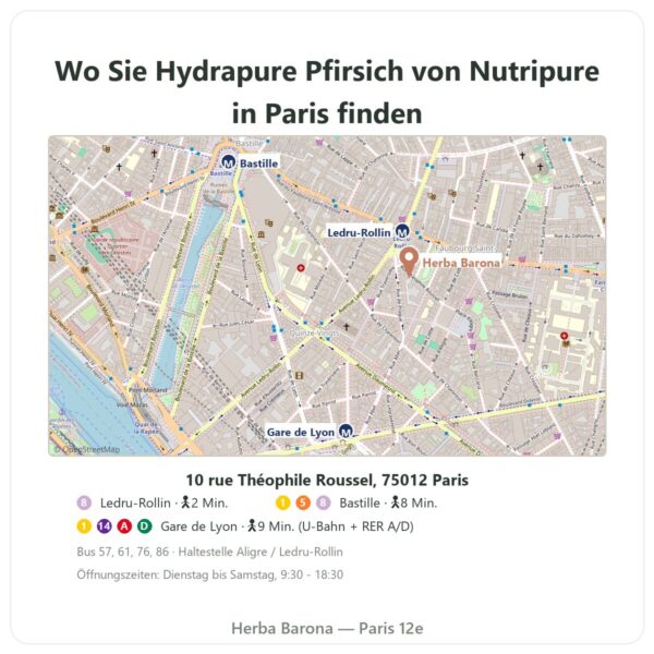 Wo kaufen Hydrapure Elektrolyte Nutripure – Pfirsich – 30 Brausetabletten - Herba Barona Paris