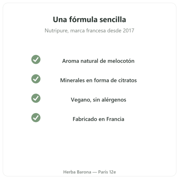 Hydrapure electrolitos Nutripure – melocotón – 30 comprimidos calidad Paris Herba Barona