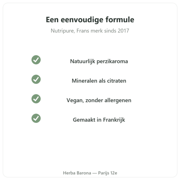 Hydrapure elektrolyten Nutripure – perzik – 30 bruistabletten kwaliteit Paris Herba Barona