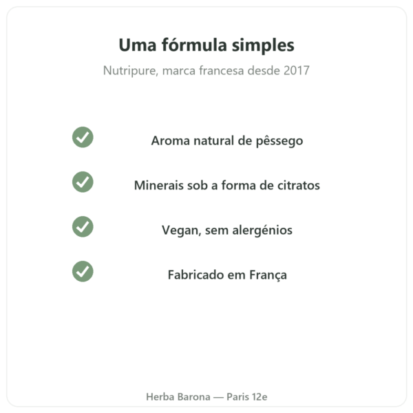 Hydrapure eletrólitos Nutripure – pêssego – 30 comprimidos qualidade Paris Herba Barona