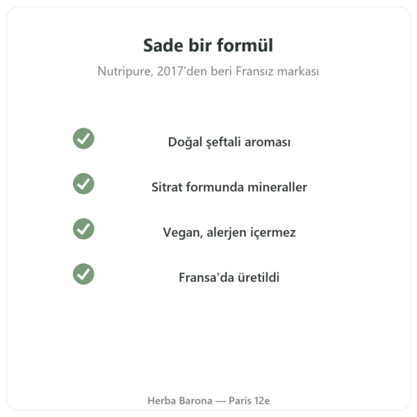 Hydrapure Elektrolit Nutripure – Şeftali Aromalı – 30 Tablet kalite Paris Herba Barona