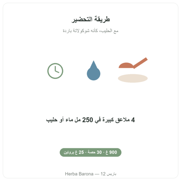 الواي المعزول الأصلي بالشوكولاتة Greenwhey 900 غ طريقة الاستعمال Paris Herba Barona