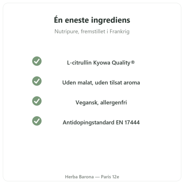 L-Citrullin Kyowa Quality® Nutripure – bøtte 800 g kvalitet Paris Herba Barona