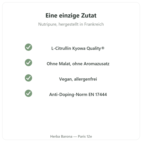 L-Citrullin Kyowa Quality® Nutripure – Dose 800 g Qualität Paris Herba Barona