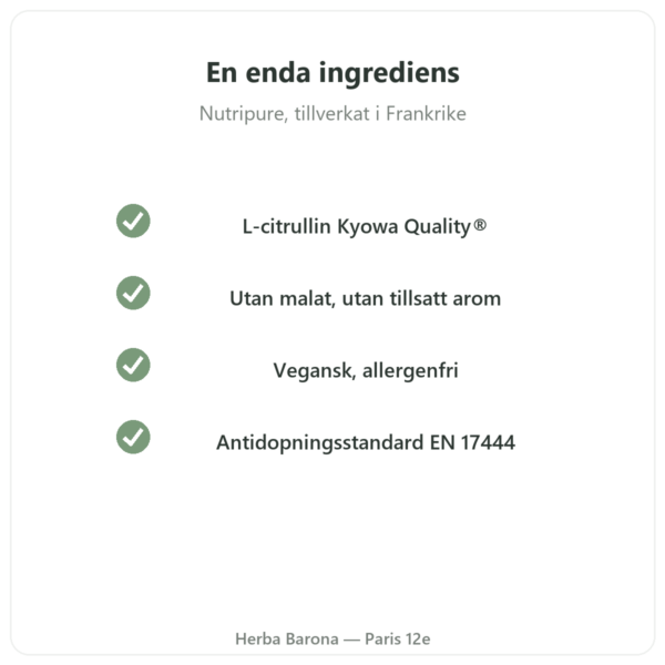 L-Citrullin Kyowa Quality® Nutripure – burk 800 g kvalitet Paris Herba Barona
