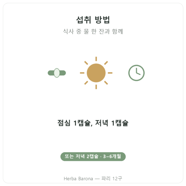마그네슘 비스글리시네이트 타우린 B6 Nutripure 180캡슐 섭취 방법 Paris Herba Barona