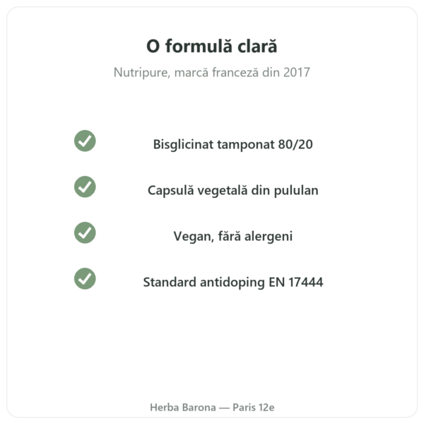 Magneziu Bisglicinat Taurină B6 Nutripure 180 capsule calitate Paris Herba Barona