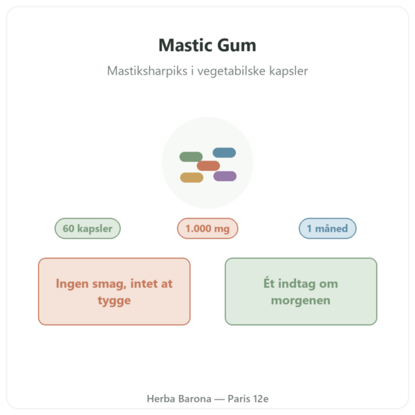 Mastic Gum Jarrow Formulas 1000 mg 60 kapsler præsentation Paris Herba Barona