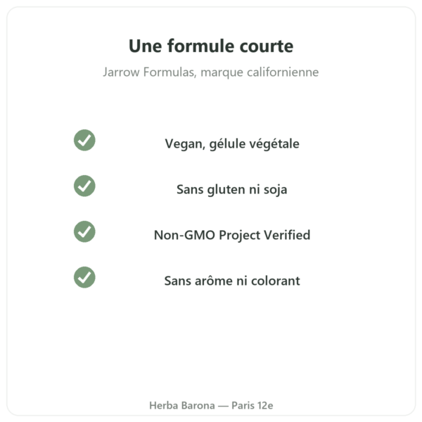 Mastic Gum Jarrow Formulas 1000 mg 60 gélules qualité Paris Herba Barona