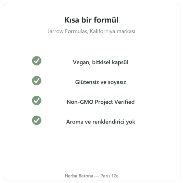 Mastic Gum Jarrow Formulas 1000 mg 60 kapsül kalite Paris Herba Barona
