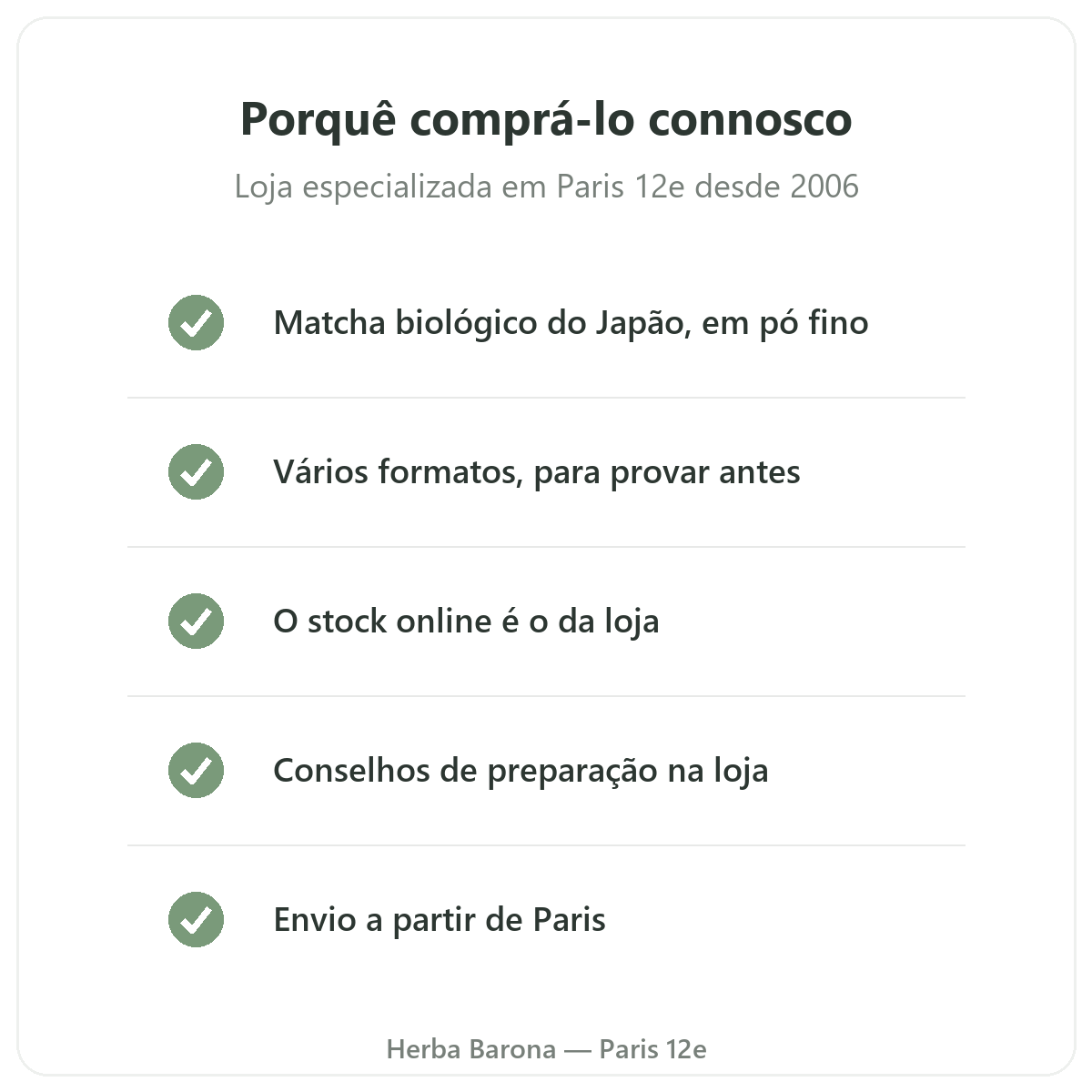 Matcha em Paris: porquê comprá-lo na Herba Barona Paris 12e