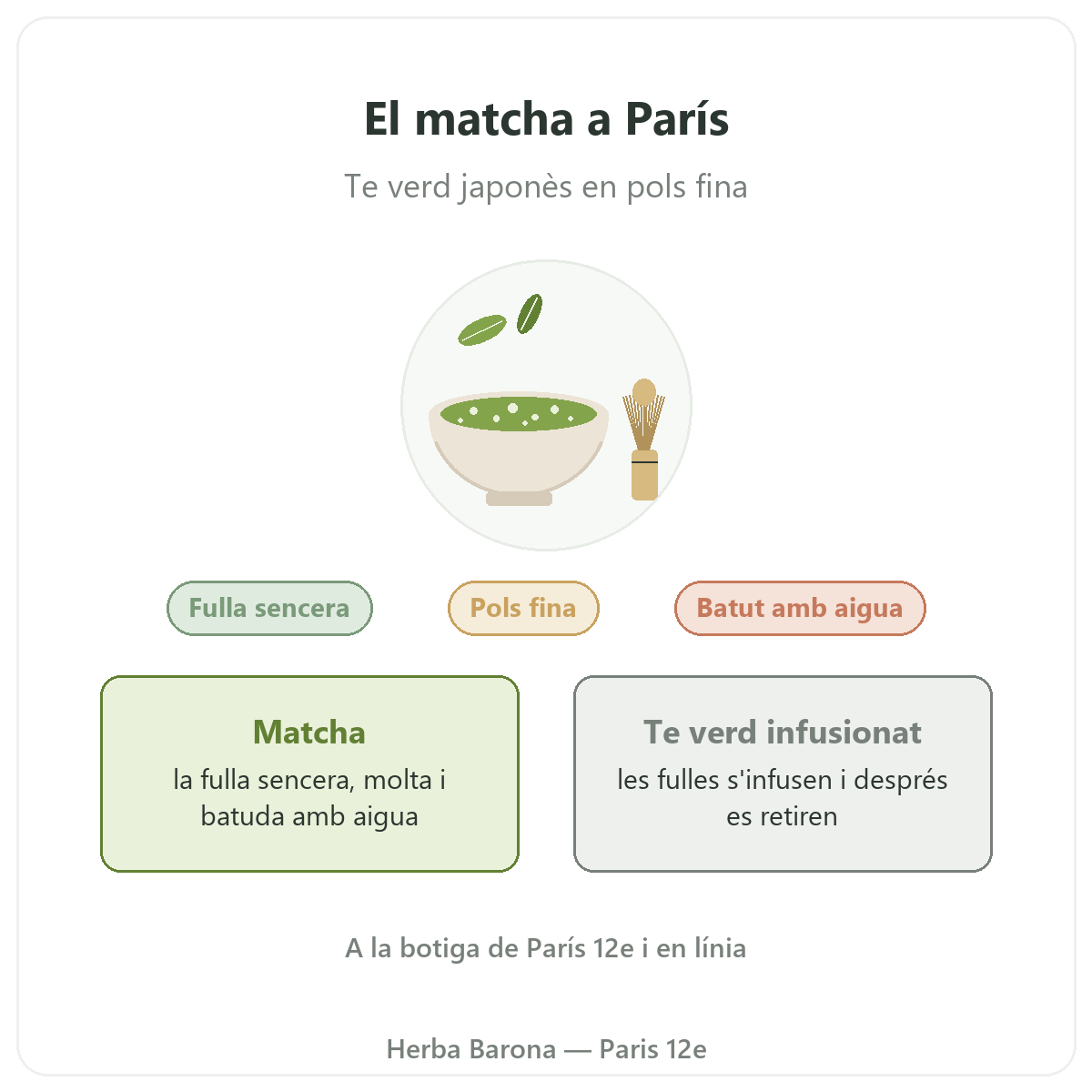 Matcha a París: presentació a Herba Barona París 12e