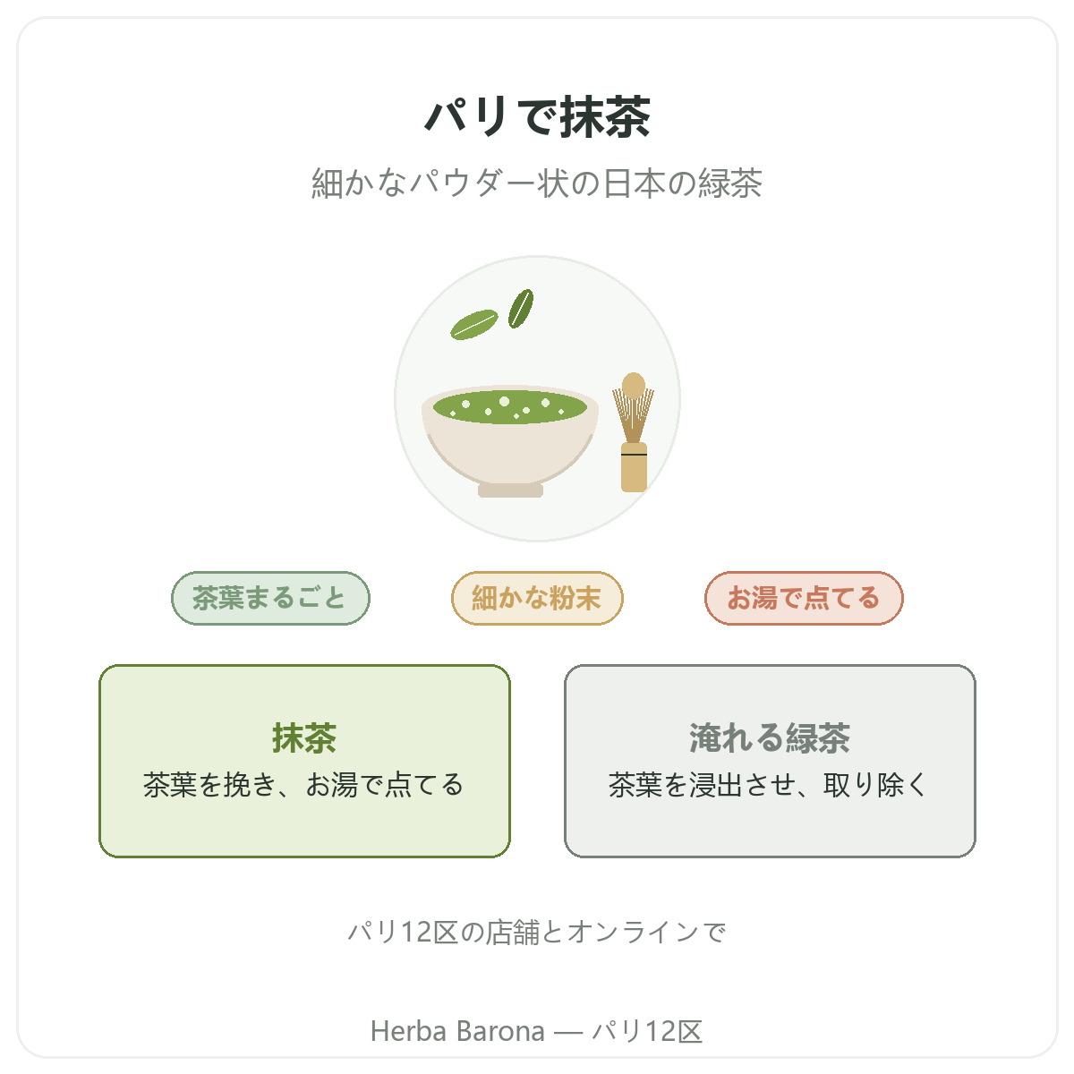 パリで抹茶:Herba Barona パリ12区のご紹介