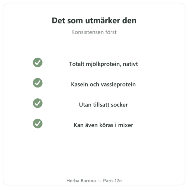 Greenwhey Proteinmilkshake Jordgubb 900 g kvalitet Paris Herba Barona