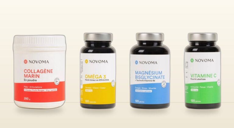 Collagène marin, oméga 3, magnésium bisglycinate et vitamine C Novoma, Herba Barona Paris 12e